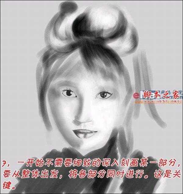 Photoshop打造出逼真的美女素描效果