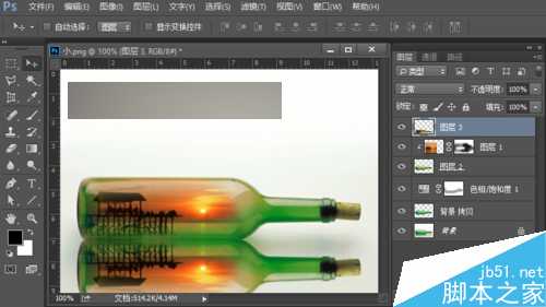 利用PS剪切蒙版制作漂亮的瓶中风景