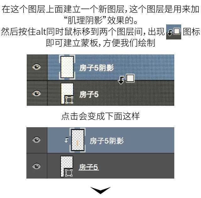 PS笔刷绘制蜡笔肌理插画