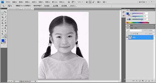 photoshop黑白人物照片变彩色照教程