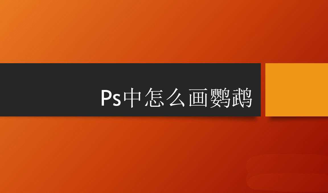 ps怎么快速画鹦鹉? ps利用形状工具画鹦鹉的教程